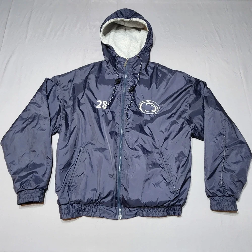 Penn State Club Field Hockey Full Zip Windbreaker Jacket Navy Blue Mens XL
